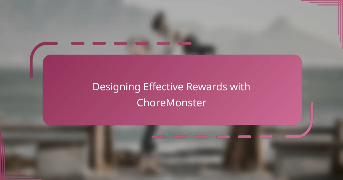 Designing Effective Rewards with ChoreMonster